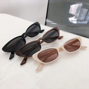 남자 여자 시크한 캣아이 선글라스 패션 뿔테 캣츠아이 썬글라스 베이지 브라운 블랙