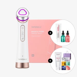 동국제약 센텔리안24 마데카 프라임 탱글 샷 뷰티디바이스 / 데일리 홈케어 얼굴마사지기 / 하이드라3X포뮬러 50ml+부스팅 앰플 2종+부스팅샷젤 150ml