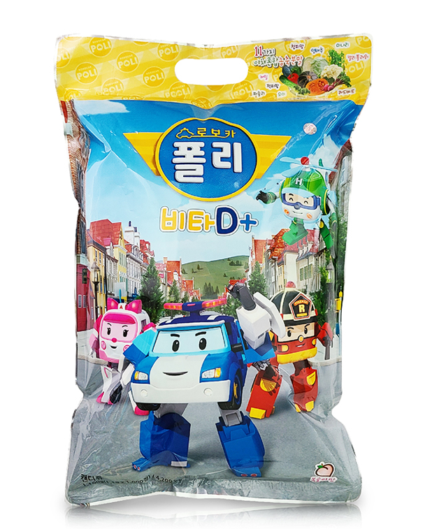 로보카폴리비타D+ 250정,500정,1000정 성장발육어린이 종합비타민 복숭아맛