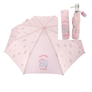 1+1(선물) 산리오 마이멜로디 55 악세사리 안전한 완전 자동우산 3단자동양산 휴대용