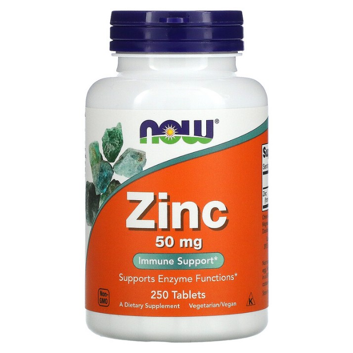 나우푸드 NOW 아연 징크 <b>zinc</b> 글루코네이트 50mg 250정