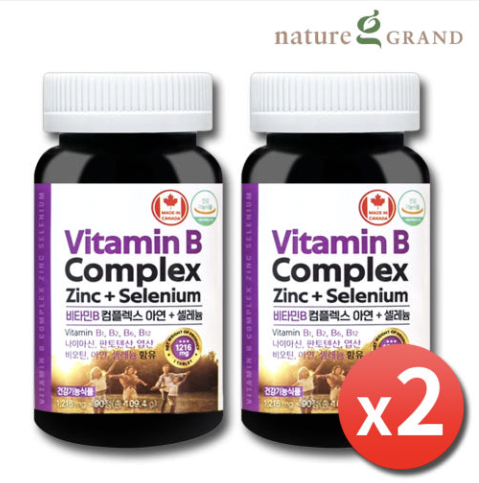 캐나다 <b>비타민</b>B 컴플렉스 셀레늄 <b>비타민</b>B12 <b>비타민B6</b> 아연 2박스