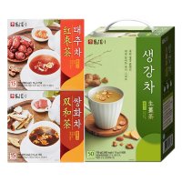 담터 대추차+쌍화차(각각 15T)+생강차 플러스 50T 스틱 3종 겨울차