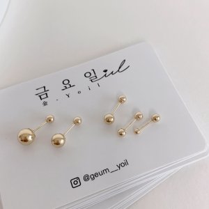 금요일 주얼리 14k 골드볼 베이직 피어싱