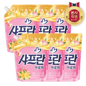 샤프란 아로마 바닐라 핑크 섬유유연제 리필 2.1L x 6개