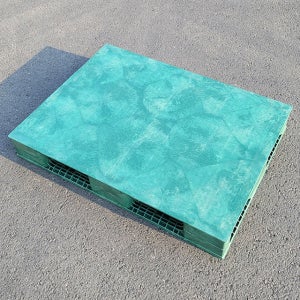 플라스틱 제지용 파렛트 녹색 20kg 양면 지게차사용 1100x800x150