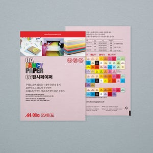 두성종이 OA팬시페이퍼 P05 분홍색 25매 80g 색지 색상지 사무용 컬러용지 A4