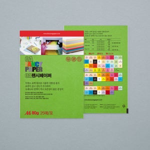 두성종이 OA팬시페이퍼 P15 연두색 25매 80g 색지 색상지 사무용 컬러용지 A4