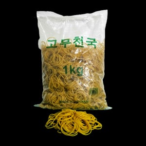 수입 노란 고무줄 고무밴드 고무줄 20KG 규격에 맞게 주문제작 가능