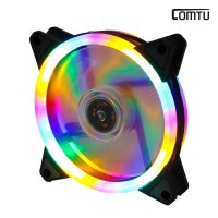 컴튜 더블링 레인보우 RGB LED 쿨링팬 / 케이스 본체 쿨러