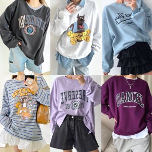 여성 맨투맨 긴팔 겨울 기모 오버핏 후드티 이너 면 라운드 레이어드 빅사이즈 박스티