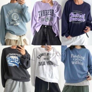 여성 맨투맨 긴팔 겨울 기모 오버핏 후드티 이너 면 라운드 레이어드 빅사이즈 박스티