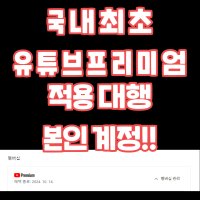 유튜브 프리미엄 + 뮤직 12개월 본인계정 적용 ( 가족초대 X )