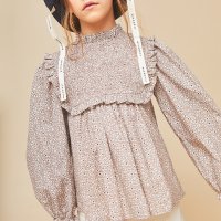 MIPOUNET CARMELA SMOCKED BLOUSE PINK 미포넷 24AW 블라우스