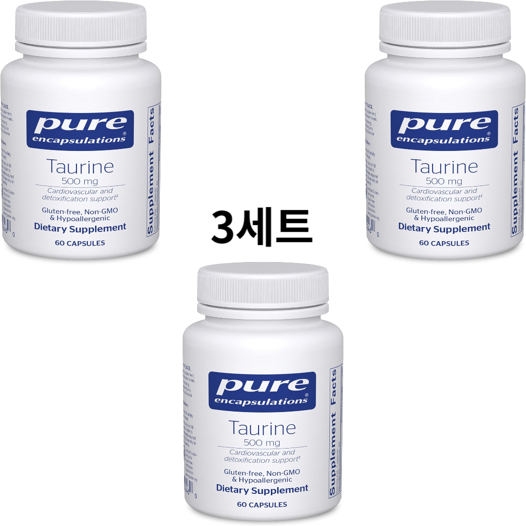 퓨어인<b>캡슐</b>레이션 <b>타우린</b> 500mg 60 <b>캡슐</b> 3세트