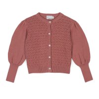 MIPOUNET LOUISE OPENWORK WOOL CARDIGAN PINK 미포넷 24AW 가디건