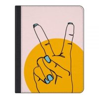 CASETiFY 아이패드 프로 11인치 (2020, 2021)용 폴리오 케이스 - aLILscribble 평화 사인