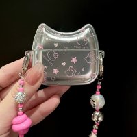 실버 헬로키티 에어팟 케이스 Silver kitty strap case