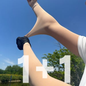 1+1 로로얼로이 여성 골프 쿨토시 UV 자외선차단 팔토시 자연스러운 살색 여름 암슬리브