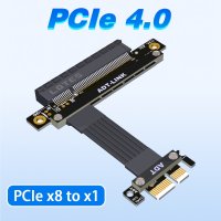 PCIE 4.0 ADT 링크 익스텐션 케이블 지지대 네트워크 카드 하드 디스크 비디오 PCI-E x8 to x1