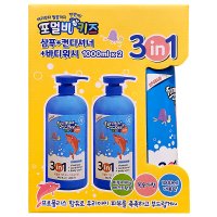 포멀비 키즈 3in1 올인원 샴푸바디워시 복숭아향 1000ml X 2입