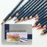 48가지 색상 깎아쓰는 수채화 색연필 스틸케이스 전문가용 일러스트 어반스케치
