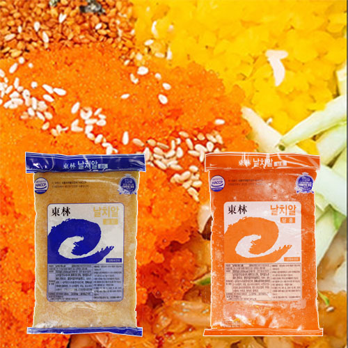 동림 날치알 800g 냉동 담홍 레드 골드 와사비 대용량 업소용