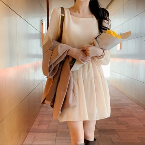 시에나 쉬폰 캉캉 원피스 op15426