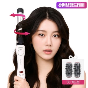 로페 휘리릭 자동 회전 볼륨 웨이브 봉고데기 BW1238P 화이트