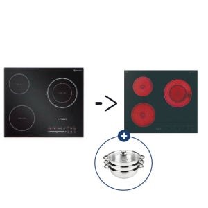 엔텍 하이라이트 3구 전기렌지 빌트인 매립형 NTEC 전기레인지