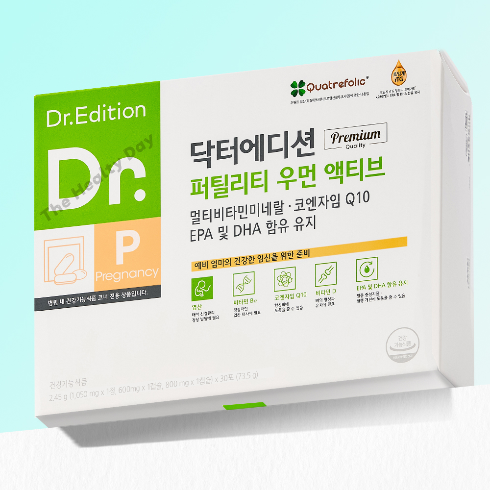 닥터에디션 활성엽산 닥터 퍼틸리티 우먼 액티브 코큐텐 코엔자임Q10 여성 임신준비 영양제