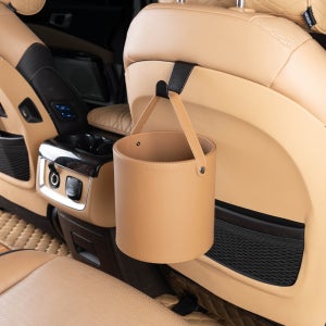 차량용 수납함 원형 가죽 포켓