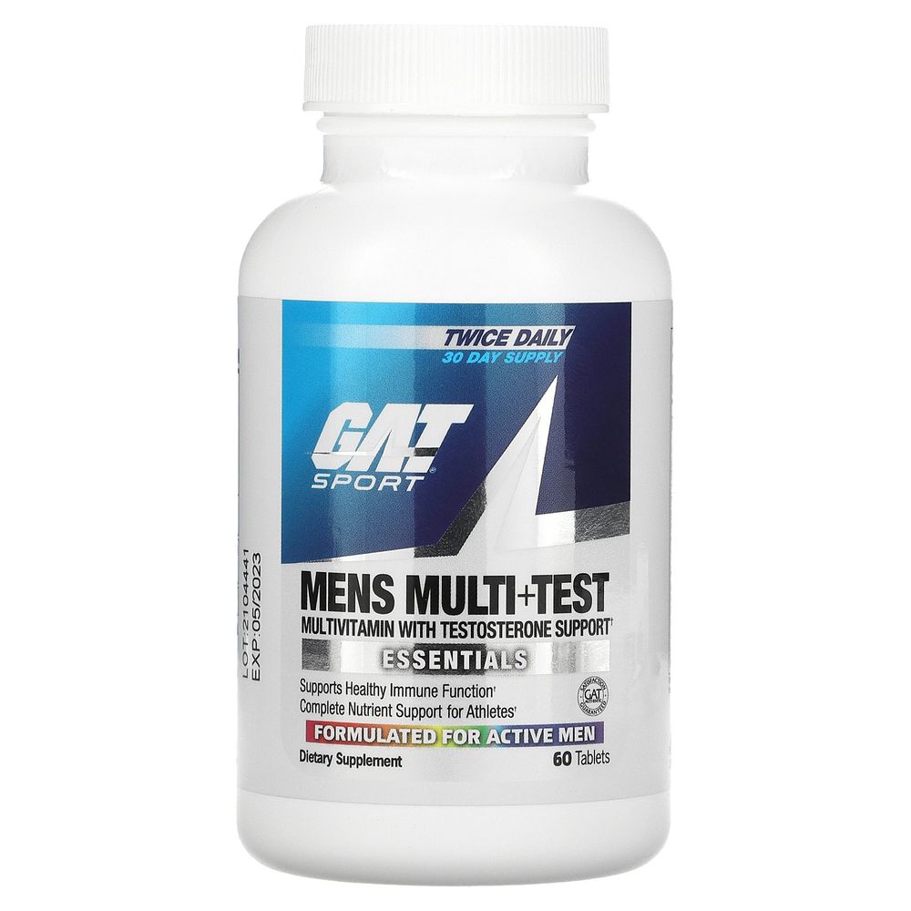 <b>GAT</b> 남성용 멀티 테스트 Multi+Test 60정 스포츠 멀티<b>비타민</b>