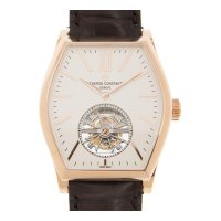 바쉐론 콘스탄틴 Malte Tourbillon 18kt 로즈 골드 브라운 가죽 남성 시계 30130000R-9754