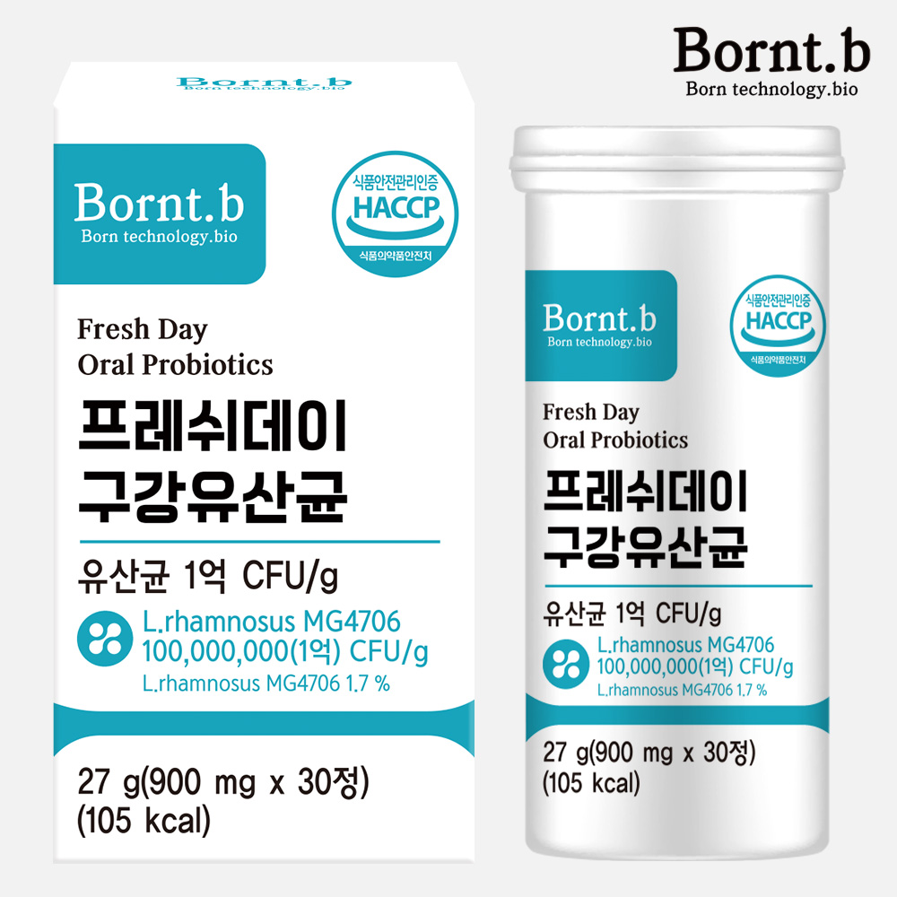 <b>본트비</b> 프레쉬데이 구강유산균 프로바이오틱스 30정, 1개
