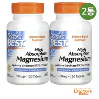 닥터스베스트 킬레이트 마그네슘 100mg 120캡슐 2통