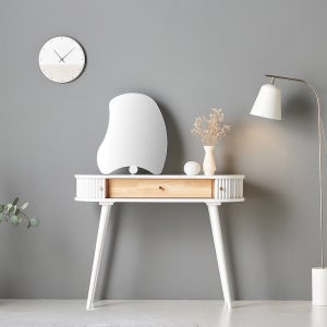 로쏘 루미 원목 슬라이딩 템바보드 콘솔 화장대