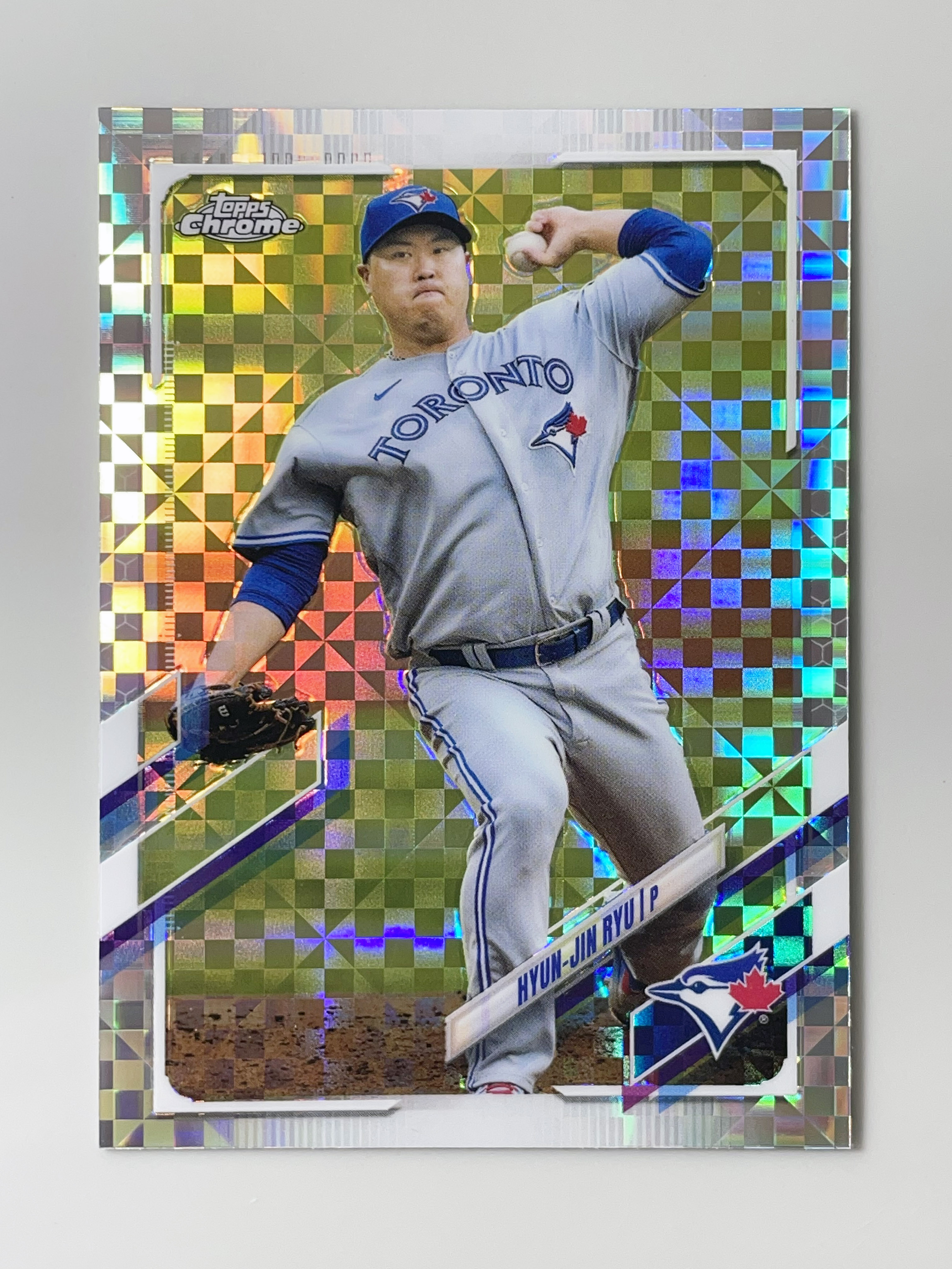 21 Topps Chrome 123 X-Fractor Refractor 류현진