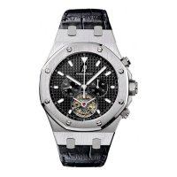 Audemars Piguet Royal Oak Tourbillon 블랙 다이얼 크로노그래프 남성용 시계