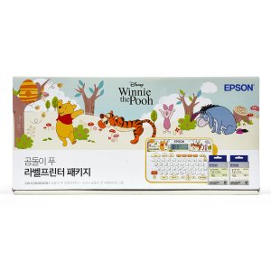 엡손 LW-K200DA10 디즈니 곰돌이푸 라벨프린터 네임스티커 라벨기 카트리지 포함 패키지