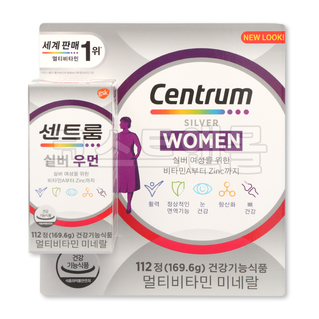 <b>센트룸</b> 실버 포 우먼 멀티 비타민 미네랄 112정 여성 / 코스트코