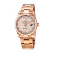 롤렉스 Day-Date 아이보리 다이아몬드 다이얼 오토매틱 Midsize 18kt Everose Gold President 시계 118235IVDP