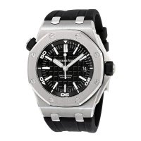 Audemars Piguet Royal Oak Offshore 다이버 블랙 다이얼 러버 남성용 시계