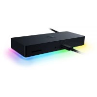 Razer 썬더볼트 4 도크, 10개 포트 포함, 듀얼 4K 또는 싱글 8K 영상 출력, 범용 호환성, RGB 조명, 크로마