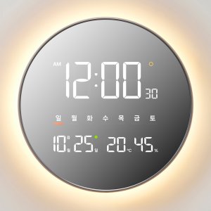 OWC 뉴 이클립스 스마트 무드등 백라이트 LED 디지털 벽시계 벽걸이 달력 조명 온습도 OWD-1014WIFI 와이파이