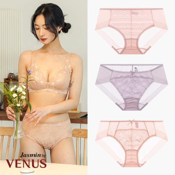 레이스팬티 여성 비너스 비비안 햄라인 맥시 인견 쿨 팬티