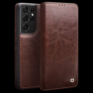 갤럭시 S21 플러스 울트라 천연 가죽 지갑 플립형 케이스 파라곤