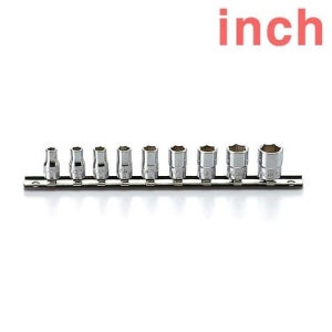1/4 복스알 인치세트 핸드소켓 레일인치사이즈세트(9PCS) RS2400A 9 RS2405A 9