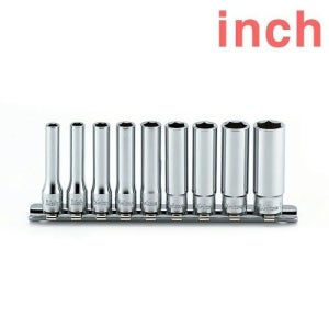 1/4 롱복스알 인치세트/롱 핸드인치소켓 레일세트(9PCS) RS2300A/9