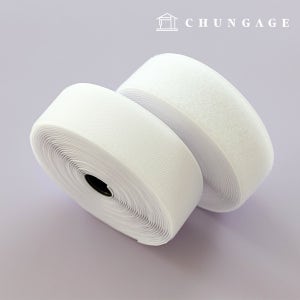벨크로 찍찍이 재봉용 벨크로테이프 화이트 50mm 10마 롤